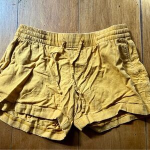 Women's Yellow Casual Shorts
